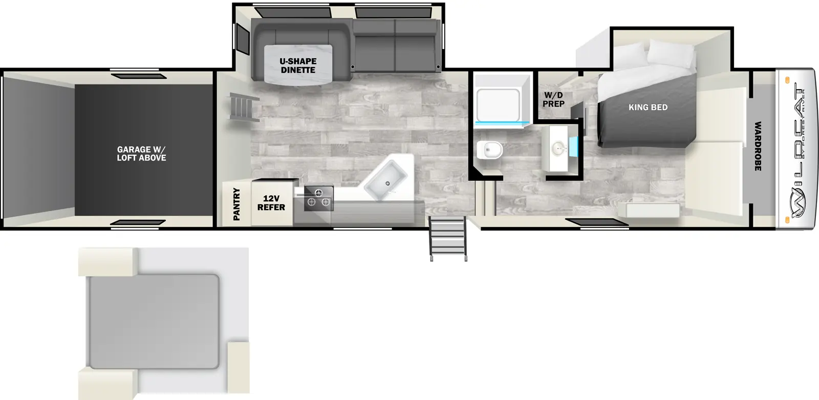 Wildcat Fifth Wheels 40SA Floorplan